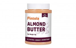Pintola Almond Butter Crunchy All Natural Unsweetened  Plastic Jar  1 kilogram